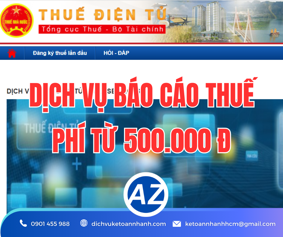 Dịch vụ báo cáo thuế giá rẻ